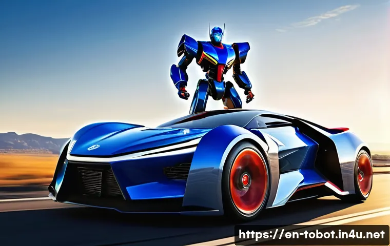 또봇이 국내외 미친 영향 - **Prompt:** A vibrant and dynamic image featuring a Tobot transforming robot, approximately 10 feet ...